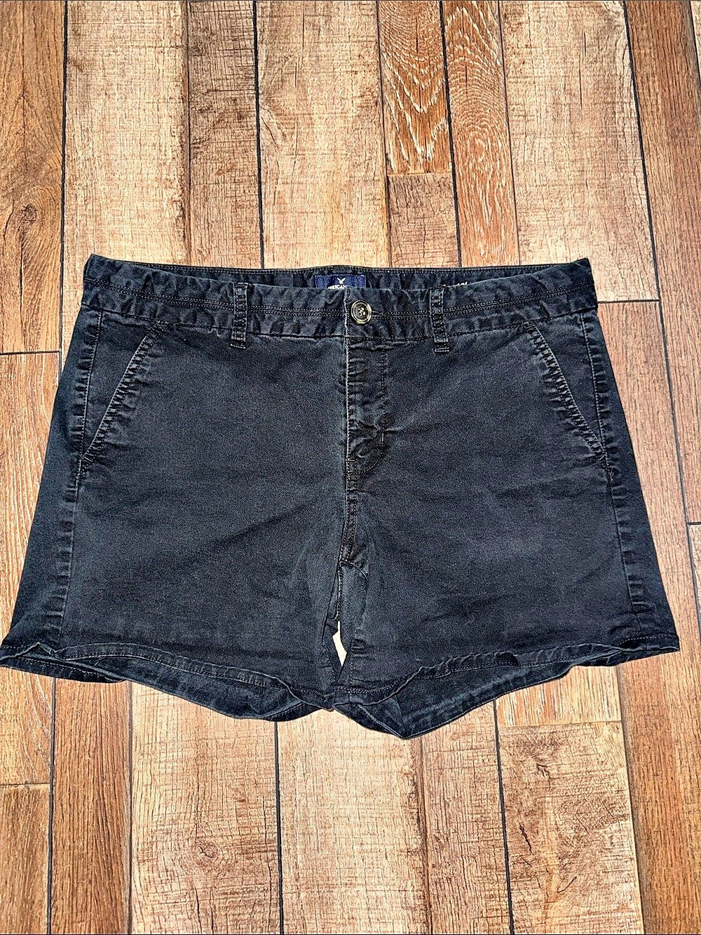 American Eagle Outfitters Midi Shorts Black Jean Shorts Size 14